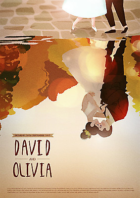 전신 PSD 커플 여자 남자 신부 신랑 결혼 단풍 일러스트 키스 성인 두명 반사 가을 셀프웨딩 국내일러스트 계절 잎 관계 사람 이벤트 애정표현 파일형식 웨딩촬영