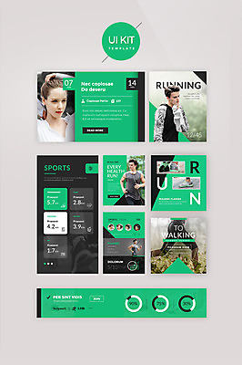 PSD 서양인 템플릿 여자 남자 웹템플릿 와인잔 디자인시안 건강 여러명 20대 성인 초록색 세트 조깅 운동 홈페이지 UI 성인만 UI키트 이미지템플릿 외국인 컬러 다수 술잔 사람 청년 파일형식