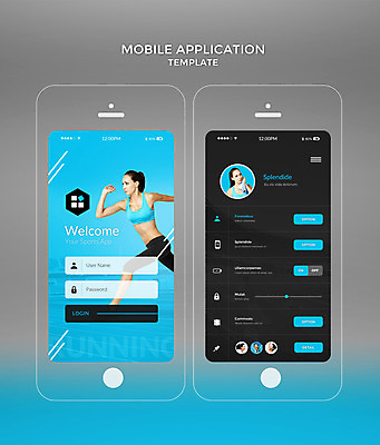 PSD 서양인 템플릿 여자 웹템플릿 디자인시안 모바일 건강 20대 성인 두명 파란색 스마트폰 세트 달리기 운동 홈페이지 어플리케이션 모바일템플릿 프로필 성인여자만 모바일앱 이미지템플릿 외국인 컬러 모션 사람 청년 핸드폰 스마트기기 여자만 성인만 파일형식