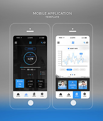 PSD 서양인 템플릿 남자 웹템플릿 디자인시안 모바일 그래프 건강 20대 성인 두명 파란색 스마트폰 세트 운동 홈페이지 헬스 헬스장 어플리케이션 모바일템플릿 런닝머신 성인남자만 모바일앱 이미지템플릿 외국인 컬러 사람 청년 핸드폰 스마트기기 운동기구 남자만 성인만 파일형식