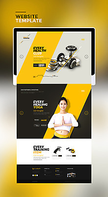 PSD 템플릿 여자 웹템플릿 요가 사이트템플릿 건강 한명 20대 성인 세트 태블릿 운동 홈페이지 노란색 운동기구 홈페이지시안 아령 한국인 성인여자한명만 이미지템플릿 1 웰빙 컬러 사람 동양인 청년 전자제품 스마트기기 헬스 여자한명만 성인여자만 파일형식