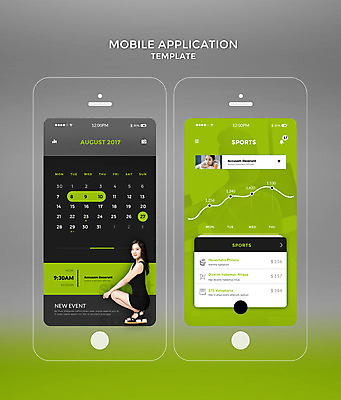 PSD 템플릿 여자 웹템플릿 디자인시안 모바일 건강 20대 성인 두명 초록색 스마트폰 세트 운동 홈페이지 한국인 달력 어플리케이션 모바일템플릿 성인여자만 모바일앱 이미지템플릿 컬러 사람 동양인 청년 핸드폰 스마트기기 여자만 성인만 파일형식