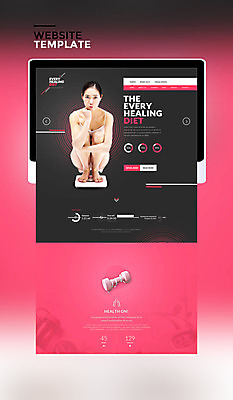 PSD 템플릿 여자 분홍색 웹템플릿 사이트템플릿 건강 한명 20대 성인 세트 태블릿 홈페이지 홈페이지시안 아령 한국인 체중계 성인여자만 성인여자한명만 이미지템플릿 1 컬러 사람 동양인 청년 전자제품 스마트기기 여자만 여자한명만 성인만 파일형식