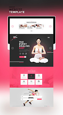 PSD 서양인 템플릿 여자 분홍색 웹템플릿 요가 사이트템플릿 건강 20대 성인 두명 신체부위 세트 태블릿 달리기 홈페이지 홈페이지시안 한국인 성인여자만 이미지템플릿 외국인 웰빙 컬러 모션 사람 동양인 청년 전자제품 스마트기기 여자만 성인만 파일형식