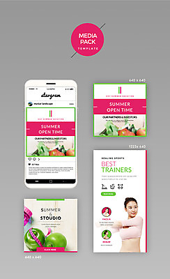 PSD 템플릿 여자 분홍색 웹템플릿 요가 디자인시안 모바일 건강 20대 성인 세명 초록색 세트 운동 홈페이지 한국인 사과 소셜네트워크 성인여자만 미디어팩 SNS배너 이미지템플릿 웰빙 컬러 과일 사람 동양인 청년 여자만 성인만 파일형식