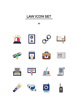 아이콘 서류가방 사람없음 세트 성경 손전등 수갑 문서 금고 법 무전기 타자기 감시카메라 경고등 법전 2D아이콘 AI파일 가방 종교용품 무선통신 조명 책 카메라 골동품 파일형식 벡터