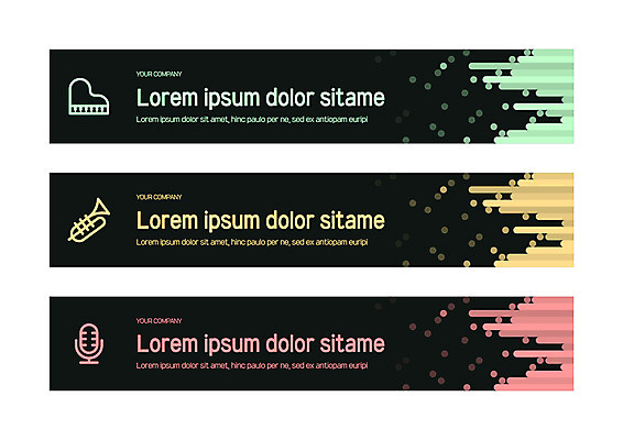 템플릿 배너템플릿 가로배너 악기 사각프레임 사람없음 사각형 현수막 원형 건반 피아노 마이크 트럼펫 배너세트 AI파일 도형 배너 음악 음향기기 프레임 가로 세트 건반악기 금관악기 파일형식 벡터