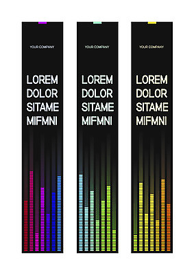 템플릿 배너템플릿 세로배너 사각프레임 사람없음 컬러풀 사각형 현수막 이퀄라이저 배너세트 AI파일 도형 배너 컬러 프레임 세로 세트 파일형식 벡터