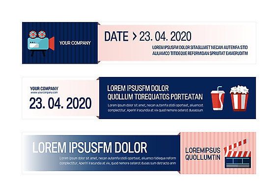 템플릿 배너템플릿 가로배너 사각프레임 사람없음 사각형 현수막 클래퍼보드 필름 영화 콜라 팝콘 영사기 배너세트 AI파일 도형 배너 문화예술 프레임 가로 세트 탄산음료 파일형식 벡터