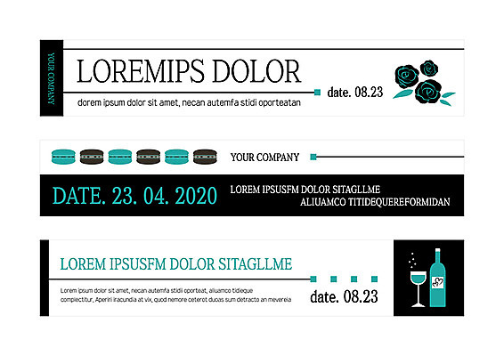 템플릿 배너템플릿 가로배너 사각프레임 사람없음 장미 사각형 와인 현수막 마카롱 배너세트 AI파일 도형 배너 꽃 디저트 프레임 주류 가로 세트 파일형식 벡터
