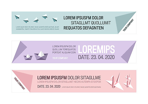 템플릿 배너템플릿 가로배너 사각프레임 사람없음 사각형 현수막 종이비행기 종이접기 종이배 종이학 배너세트 AI파일 도형 배너 종이 프레임 가로 세트 접기 파일형식 벡터