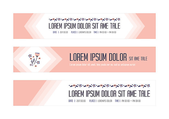 템플릿 배너템플릿 가로배너 꽃 사각프레임 사람없음 사각형 현수막 배너세트 AI파일 도형 식물 배너 프레임 가로 세트 파일형식 벡터