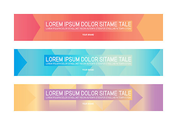 템플릿 배너템플릿 가로배너 사각프레임 사람없음 컬러풀 사각형 현수막 삼각형 그라데이션 배너세트 AI파일 도형 배너 컬러 프레임 가로 세트 파일형식 벡터