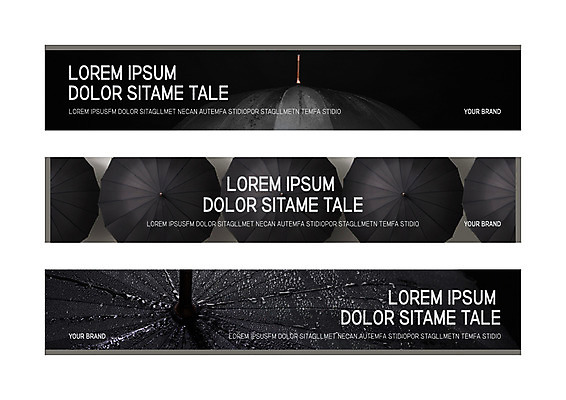 템플릿 배너템플릿 가로배너 우산 사각프레임 사람없음 사각형 검은색 현수막 물방울 배너세트 AI파일 도형 배너 컬러 프레임 가로 세트 파일형식 벡터