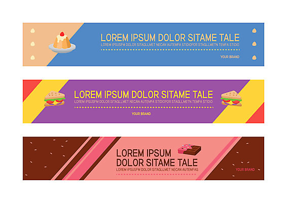 템플릿 배너템플릿 가로배너 사각프레임 샌드위치 사람없음 케이크 사각형 초콜릿 현수막 배너세트 AI파일 도형 배너 음식 디저트 프레임 가로 세트 파일형식 벡터