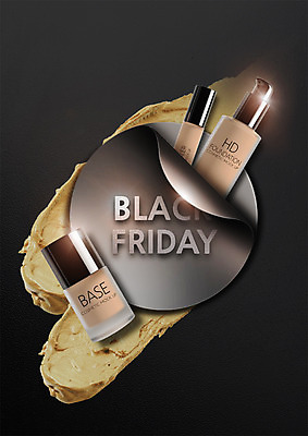 PSD 편집 편집이미지 사람없음 쇼핑 화장 뷰티 세일 화장품 메이크업베이스 파운데이션 프라이머 블랙프라이데이 이미지편집 데이이벤트 파일형식