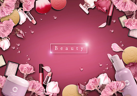 PSD 편집 편집이미지 꽃 사람없음 화장 뷰티 화장품 립스틱 화장용품 물방울 향수 립글로스 아이섀도 이미지편집 식물 미용용품 파일형식