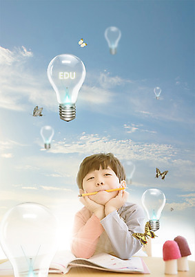 PSD 구름 편집 편집이미지 교육 남자 어린이 나비 전구 하늘 한명 소년 상반신 책 연필 턱괴기 한국인 물기 소년한명만 이미지편집 자연요소 1 곤충 모션 학용품 사람 동양인 필기구 남자한명만 소년만 파일형식