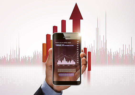 PSD 편집 편집이미지 손 화살표 비즈니스 그래프 한손 한명 들기 신체부위 스마트폰 스마트 4차산업 이미지편집 1 산업 컨셉 모션 사람 핸드폰 스마트기기 파일형식