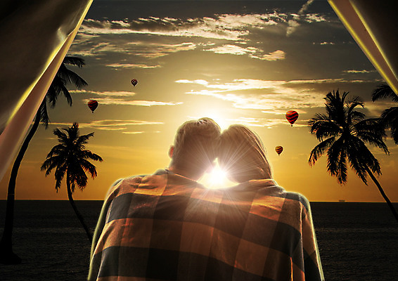 PSD 서양인 구름 편집 편집이미지 커플 여자 남자 바다 여행 하늘 상반신 20대 성인 두명 뒷모습 야자수 햇빛 노을 열기구 담요 성인만 이미지편집 자연요소 외국인 나무 뷰포인트 관계 항공교통 사람 청년 태양 파일형식
