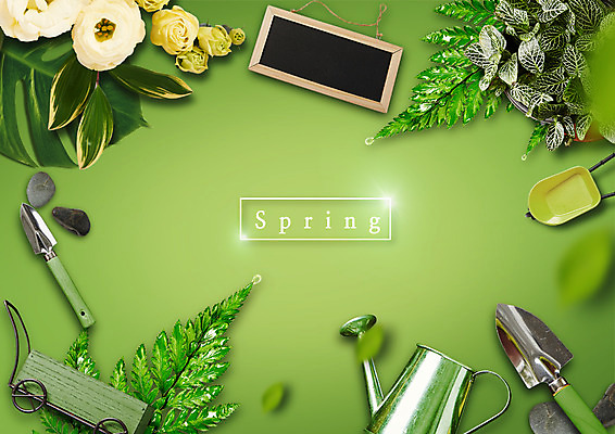 PSD 편집 편집이미지 꽃 화분 액자 자연 나뭇잎 사람없음 칠판 수레 봄 물뿌리개 돌_바위 모종삽 원예 플랫레이 이미지편집 식물 계절 잎 취미 카트 플랫 삽 생태계 파일형식