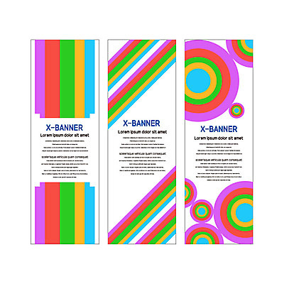 템플릿 배너템플릿 세로배너 선 사람없음 컬러풀 현수막 원형 겹침 사선무늬 배너세트 엑스배너 AI파일 도형 배너 컬러 세로 세트 파일형식 벡터