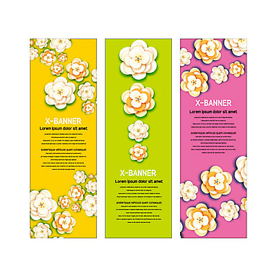 템플릿 배너템플릿 꽃 세로배너 패턴 사람없음 현수막 페이퍼아트 플라워패턴 배너세트 엑스배너 AI파일 식물 배너 무늬 세로 세트 파일형식 벡터