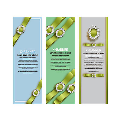 템플릿 배너템플릿 리본 세로배너 사람없음 현수막 구슬 비즈 배너세트 엑스배너 AI파일 배너 세로 세트 파일형식 벡터