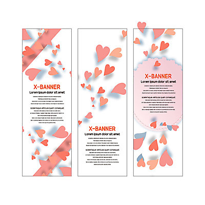 템플릿 배너템플릿 세로배너 패턴 그림자 사람없음 현수막 하트 입체 배너세트 엑스배너 AI파일 모양 배너 무늬 세로 세트 파일형식 벡터