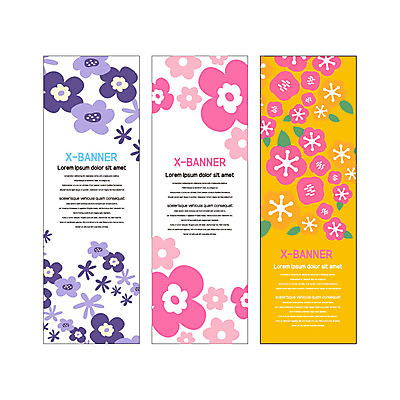 템플릿 배너템플릿 세로배너 꽃무늬 패턴 사람없음 현수막 플라워패턴 배너세트 엑스배너 AI파일 배너 꽃 무늬 세로 세트 파일형식 벡터
