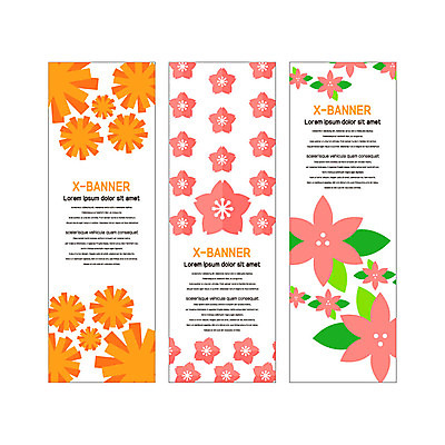 템플릿 배너템플릿 세로배너 꽃무늬 패턴 사람없음 현수막 플라워패턴 배너세트 엑스배너 AI파일 배너 꽃 무늬 세로 세트 파일형식 벡터