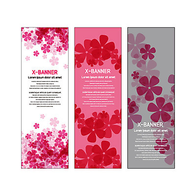 템플릿 배너템플릿 꽃 세로배너 꽃무늬 사람없음 현수막 겹침 플라워패턴 배너세트 엑스배너 AI파일 식물 배너 무늬 패턴 세로 세트 파일형식 벡터