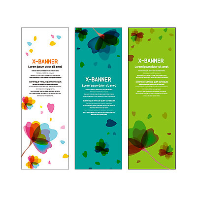 템플릿 배너템플릿 꽃잎 세로배너 꽃무늬 사람없음 현수막 플라워패턴 배너세트 엑스배너 AI파일 배너 꽃 무늬 패턴 세로 세트 파일형식 벡터