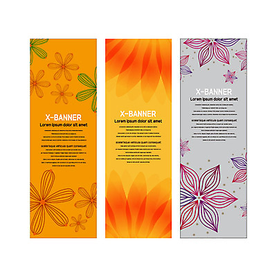 템플릿 배너템플릿 꽃 세로배너 꽃무늬 사람없음 현수막 플라워패턴 배너세트 엑스배너 AI파일 식물 배너 무늬 패턴 세로 세트 파일형식 벡터
