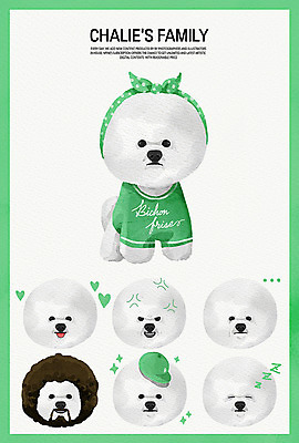 PSD 모자 리본 일러스트 가족 수채화 표정 웃음 사람없음 반려동물 다양 슬픔 분노 하트 잠 강아지 졸음 반려 비숑프리제 국내일러스트 모양 동물 잡화 감정 다수 관계 개 파일형식