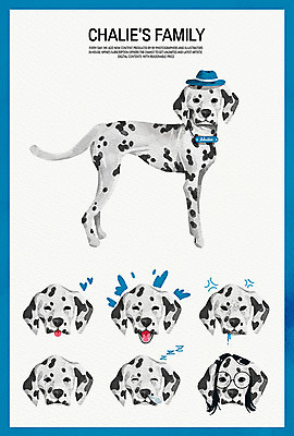 PSD 모자 안경 일러스트 가족 수채화 표정 웃음 사람없음 반려동물 다양 슬픔 분노 하트 잠 강아지 졸음 달마시안 반려 국내일러스트 모양 동물 잡화 감정 다수 관계 개 파일형식