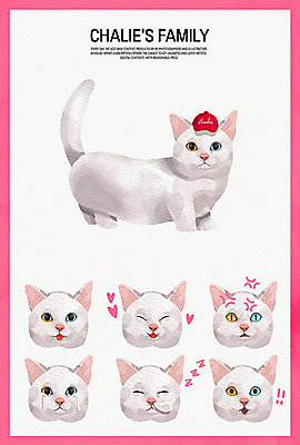 PSD 모자 일러스트 가족 수채화 표정 웃음 사람없음 반려동물 고양이 놀람 기쁨 다양 슬픔 분노 잠 졸음 당황 반려 먼치킨 국내일러스트 동물 잡화 감정 다수 포유류 관계 파일형식