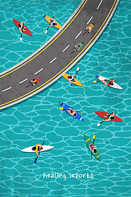 PSD 여자 남자 도로 스포츠 바다 일러스트 사람 여러명 상반신 취미 여름 레포츠 강 자전거 수상스포츠 힐링 카약 여름스포츠 사이클링 국내일러스트 계절 길 다수 교통시설 레저 바이크 육상스포츠 파일형식 여름_계절