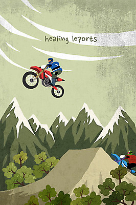 전신 PSD 나무 남자 스포츠 일러스트 산 사람 상반신 취미 두명 여름 레포츠 오토바이 언덕 힐링 여름스포츠 4륜바이크 국내일러스트 식물 계절 레저 바이크 파일형식 여름_계절