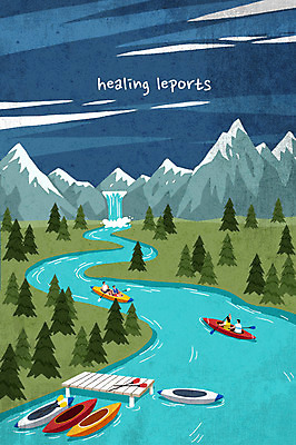 PSD 나무 여자 남자 스포츠 일러스트 산 사람 여러명 취미 여름 레포츠 강 계곡 폭포 수상스포츠 힐링 카약 여름스포츠 국내일러스트 식물 계절 다수 자연 레저 파일형식 여름_계절