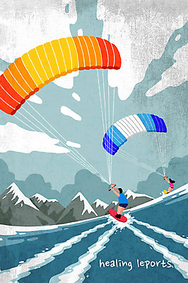 전신 PSD 여자 남자 스포츠 바다 일러스트 하늘 산 성인 취미 두명 여름 레포츠 강 수상스포츠 힐링 여름스포츠 카이트서핑 국내일러스트 계절 레저 사람 파일형식 여름_계절