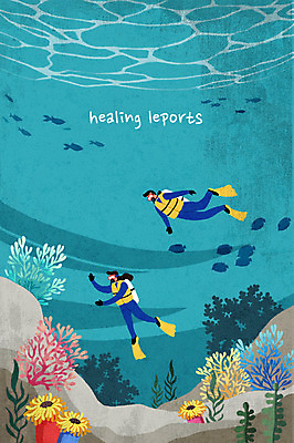 전신 PSD 여자 남자 스포츠 바다 일러스트 어류 성인 취미 두명 여름 레포츠 바닷속 수상스포츠 해조류 스쿠버다이빙 힐링 여름스포츠 국내일러스트 계절 레저 사람 수중 수중동물 해양식물 파일형식 여름_계절