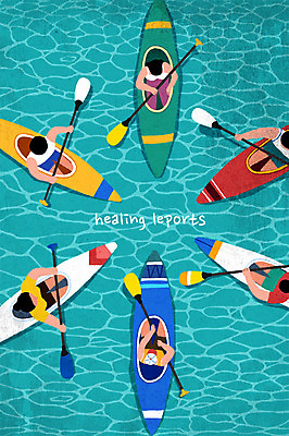 PSD 여자 남자 꽃 스포츠 바다 일러스트 여러명 상반신 성인 취미 여름 레포츠 강 수상스포츠 힐링 카약 여름스포츠 국내일러스트 식물 계절 다수 레저 사람 파일형식 여름_계절