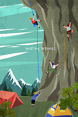 전신 PSD 나무 남자 스포츠 일러스트 하늘 텐트 사람 여러명 취미 여름 레포츠 절벽 헬멧 힐링 암벽등반 여름스포츠 국내일러스트 식물 계절 다수 레저 캠핑도구 등산 보호장비 파일형식 여름_계절