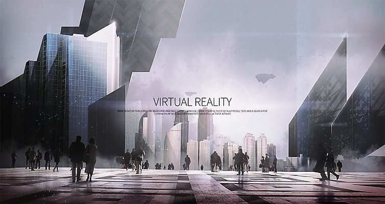 PSD 편집이미지 상상 미래 사람 빌딩 여러명 건물 우주선 디지털합성 합성 미래도시 가상현실 오큘러스 VR기기 이미지편집 건축물 다수 컨셉 우주 기계 도시 파일형식