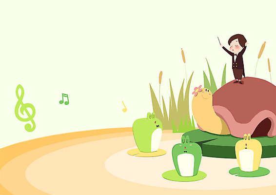 전신 PSD 동물 남자 어린이 여러마리 일러스트 개구리 한명 연못 악단 거북이 지휘자 합창단 국내일러스트 1 음악 다수 파충류 양서류 사람 음악가 그룹 합창 파일형식