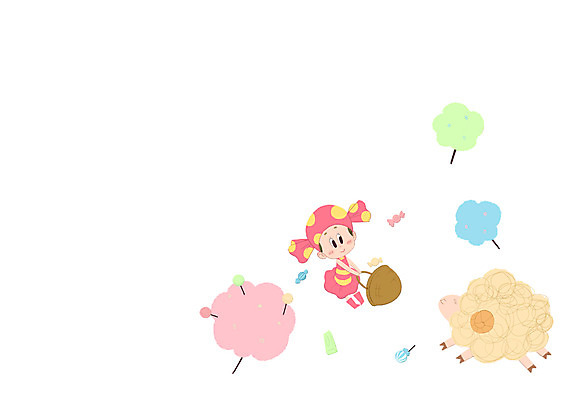 전신 PSD 동물 여자 어린이 일러스트 화이트데이 사탕 한명 들기 바구니 양 솜사탕 국내일러스트 1 포유류 모션 데이이벤트 디저트 사람 파일형식