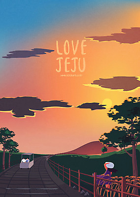 나무 여자 남자 여행 일러스트 상반신 성인 세명 관광지 울타리 제주도 노을 감성 국내여행 레일바이크 국내일러스트 AI파일 자연요소 식물 컨셉 한국 사람 담장 바이크 파일형식 벡터