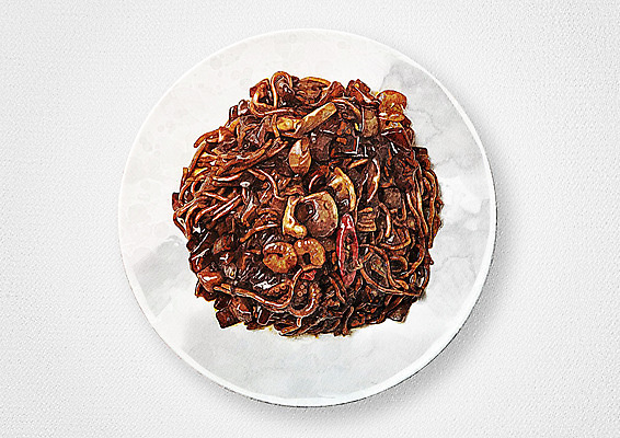 PSD 접시 음식 일러스트 수채화 사람없음 중식 쟁반짜장 국내일러스트 식기 파일형식