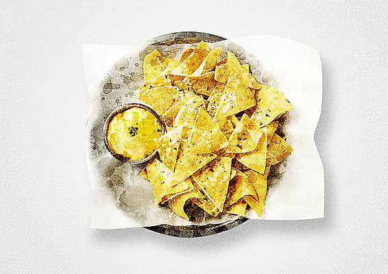 PSD 접시 음식 일러스트 수채화 사람없음 과자 소스 나초 국내일러스트 식기 디저트 양념 파일형식